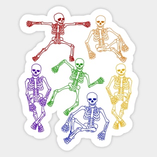 Rainbow Skeletons Sticker